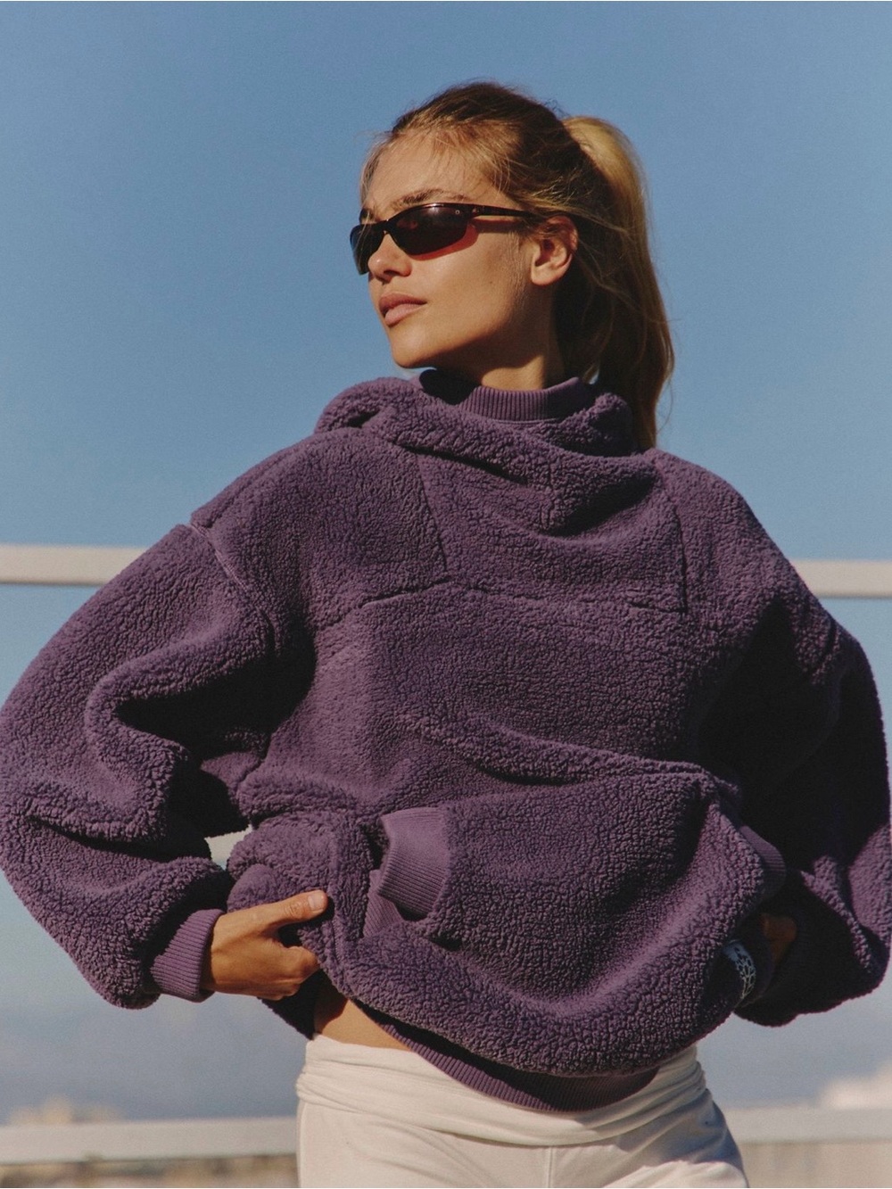 New Free People Plush Fleece Hoodie
